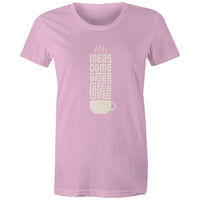 Women's Maple Tee Coffee Print 