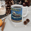 Coffee Mug - South Steyne Crossing the Heads 1940s Travel Poster by the PJMSSCo Printify