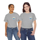 Heavy Cotton T-Shirt with free Canva custom designed logo front and back 