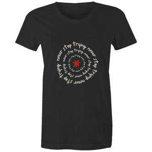 Maple Tee Inspirational Saying Logo Print 