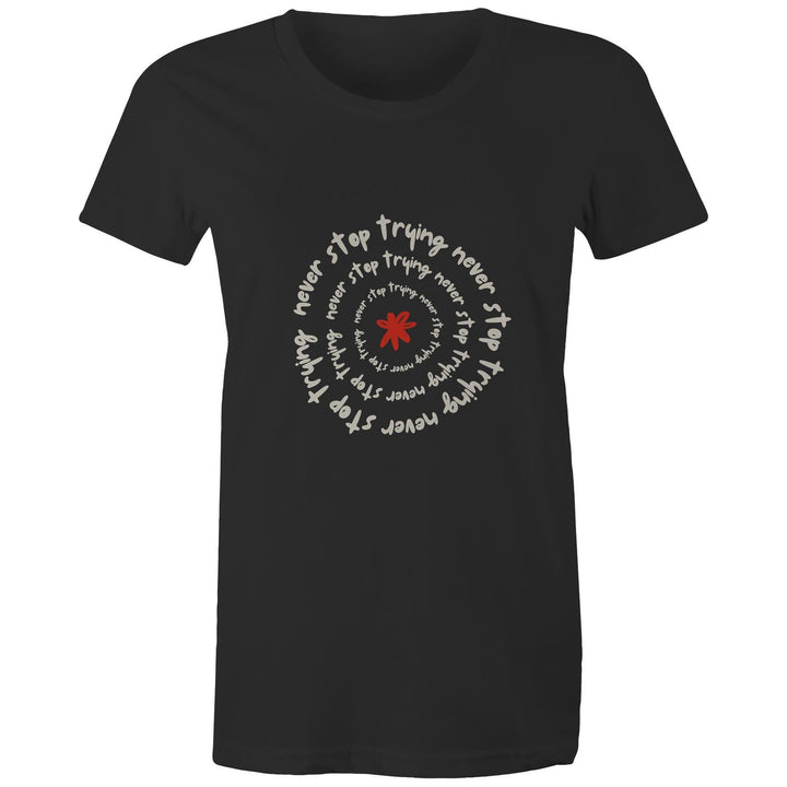 Maple Tee Inspirational Saying Logo Print 