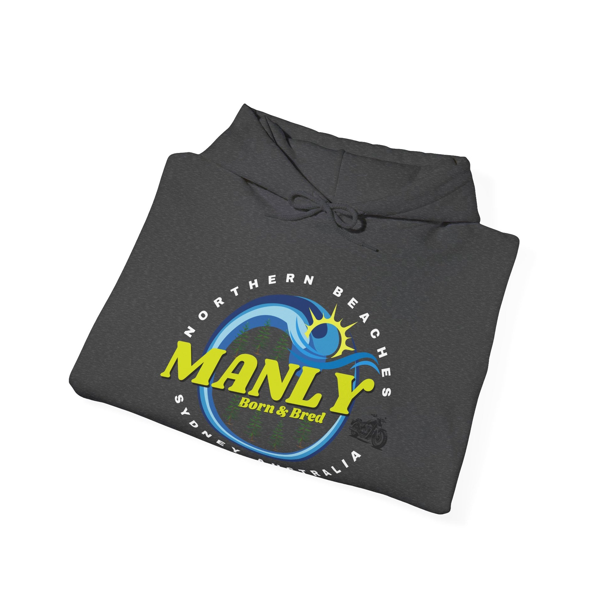 Lost Manly custom logo Manly Beach Surf Hoodie – Sydney Australia Vintage Surf Crest Hoodie - Lost Manly Shop