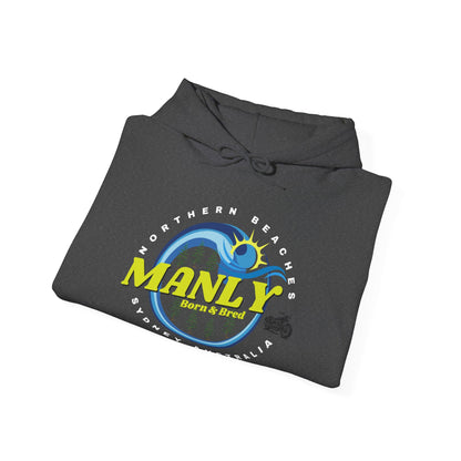 Lost Manly custom logo Manly Beach Surf Hoodie – Sydney Australia Vintage Surf Crest Hoodie - Lost Manly Shop