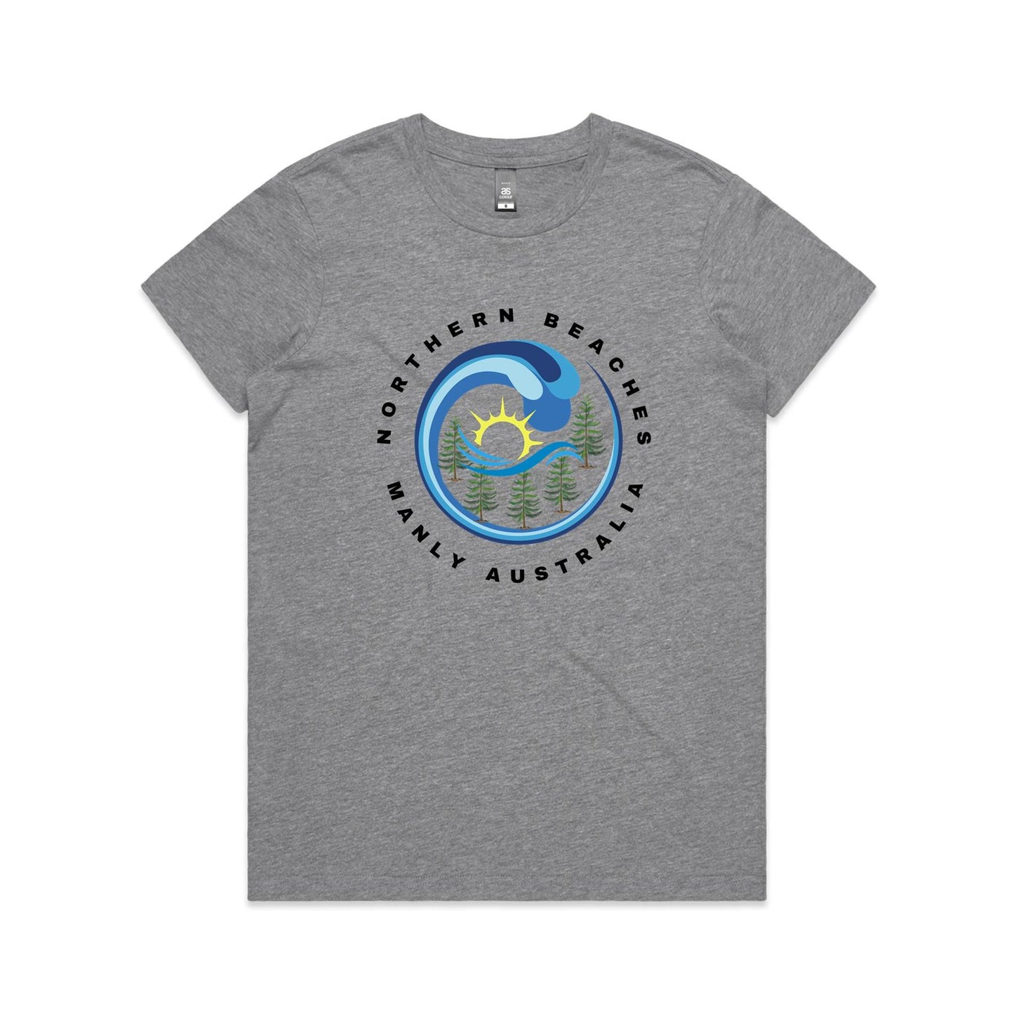 Lost Manly Custom Logo Northern Beaches Manly Australia Edition AS Colour Women's Maple Tee - Lost Manly Shop