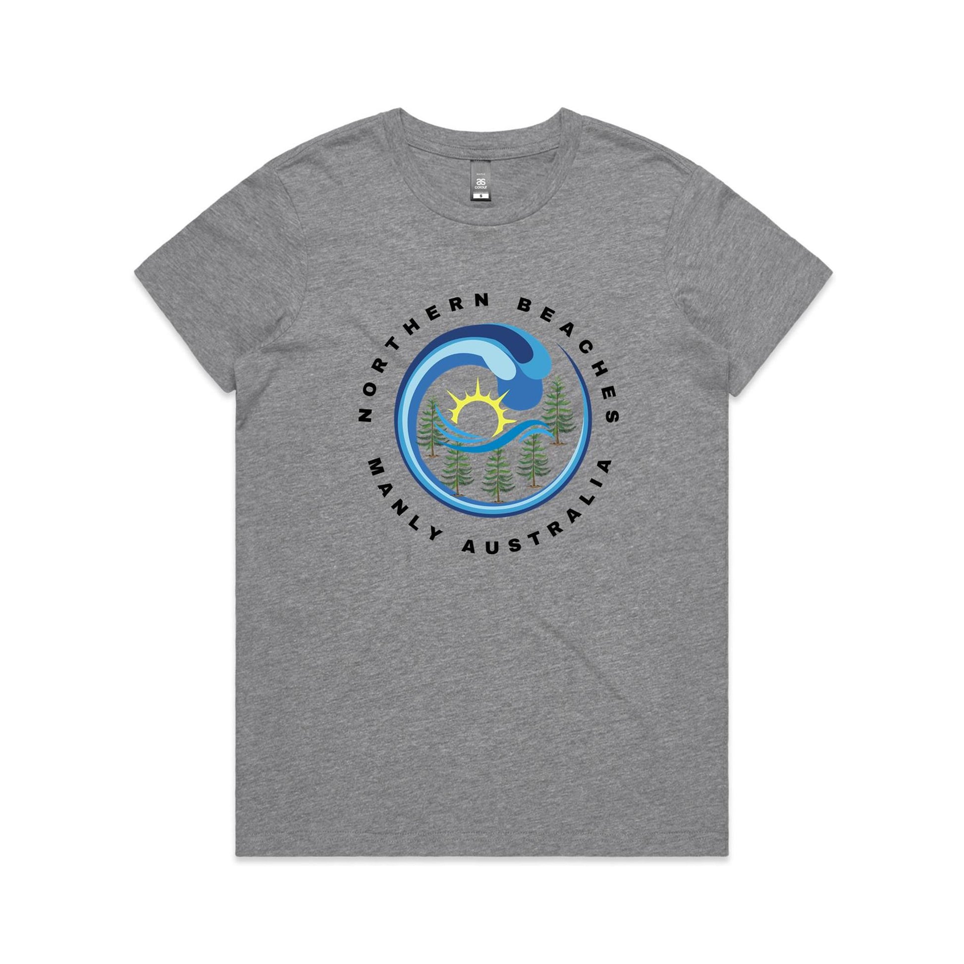 Lost Manly Custom Logo Northern Beaches Manly Australia Edition AS Colour Women's Maple Tee - Lost Manly Shop