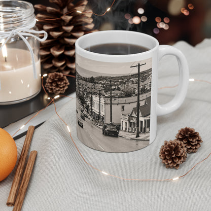 Sindens Tyre Man 1950-60s Manly Mug – Mugs of Nostalgia | Vintage Manly Ceramic Mug