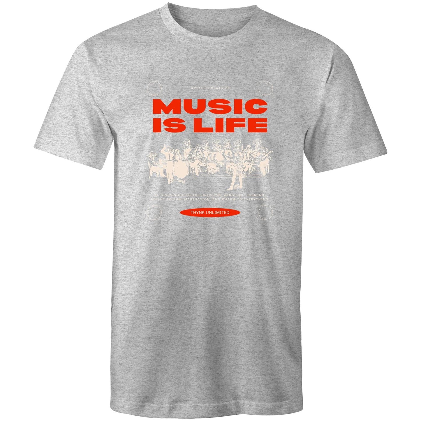 Mens T-Shirt Music is Life 