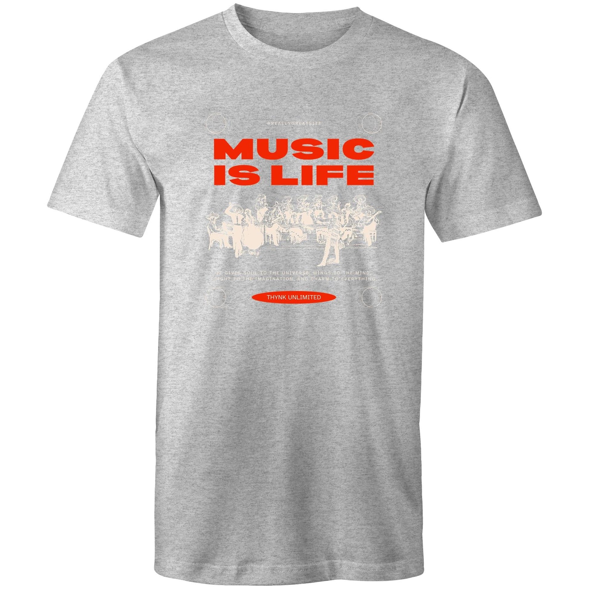 Mens T-Shirt Music is Life 