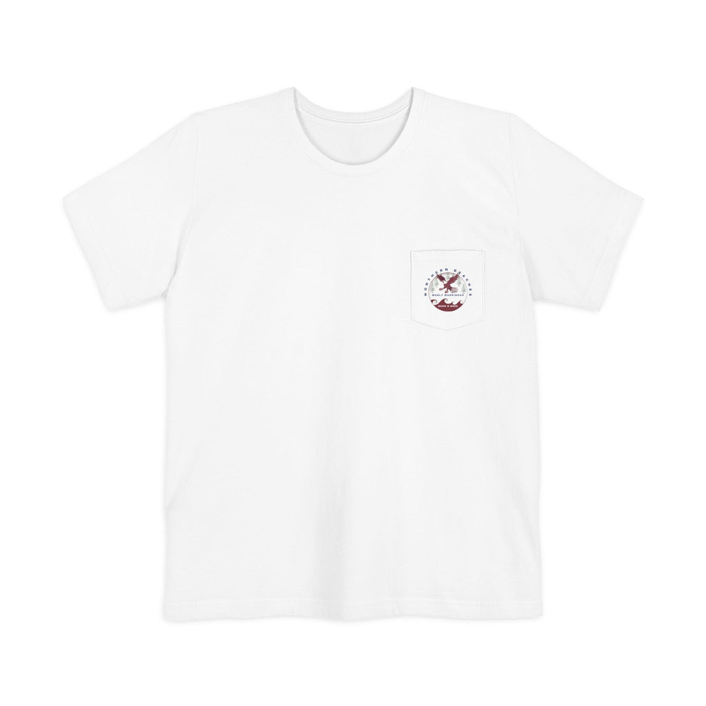 "The Westwood" Northern Beaches custom design different front and back logo, Pocket T-shirt - Casual, Nature-Inspired Wear Printify
