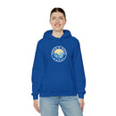 Hoodie with free Canva custom design logo front back Bondi bnb/Bilgola 