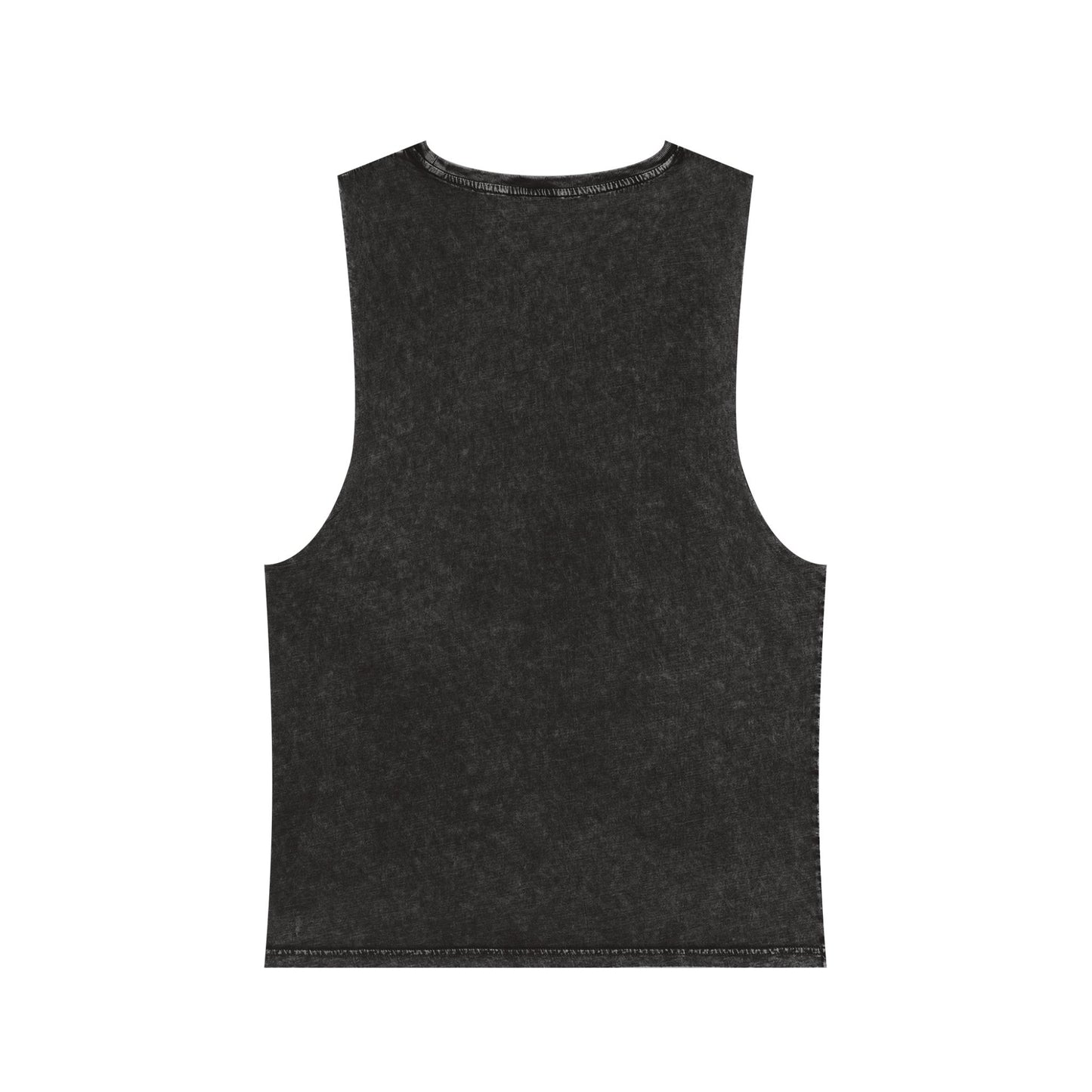 Lost Manly custom logo edition Stonewash Muscle Tank Top — Vintage Black Sleeveless Tee - Lost Manly Shop