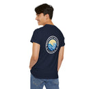 Heavy Cotton T-Shirt with free Canva custom designed logo front and back 