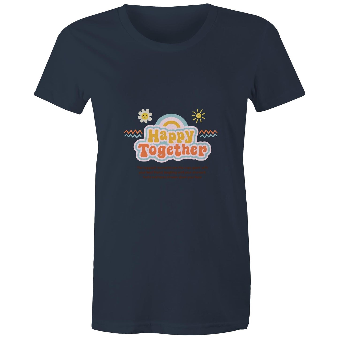 Maple Tee Happy Together Logo Print 