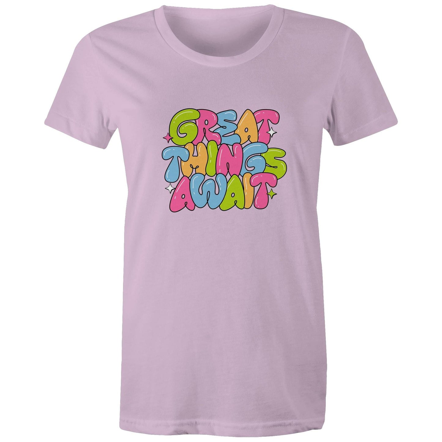 Women's Maple Tee Great Things Await 
