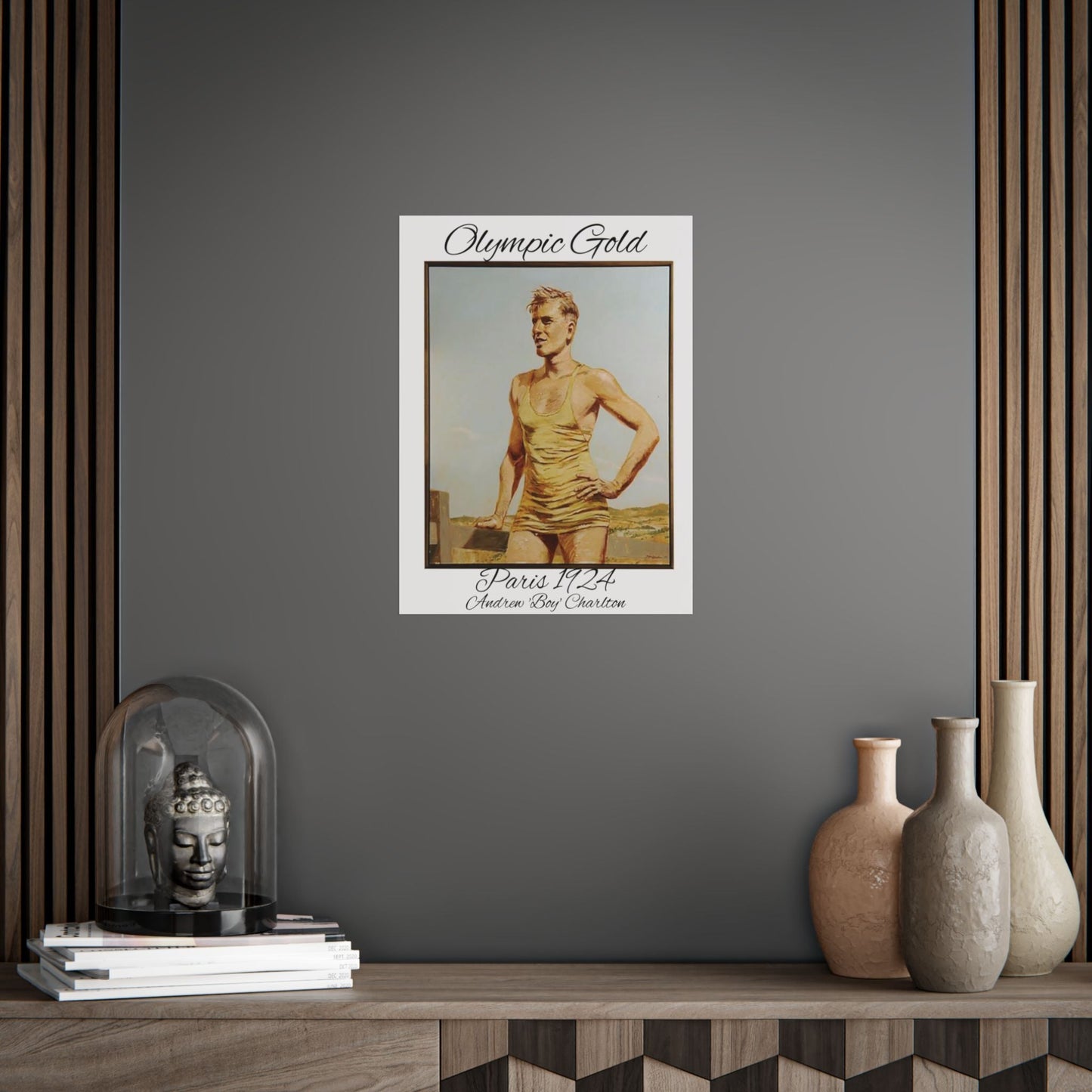 Lost Manly Customised Posters - Olympic Gold Paris 1924 Olympics Andrew "Boy" Charlton, brings home Olympic Gold to Manly 