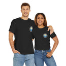Heavy Cotton T-Shirt with free Canva custom designed logo front and back 
