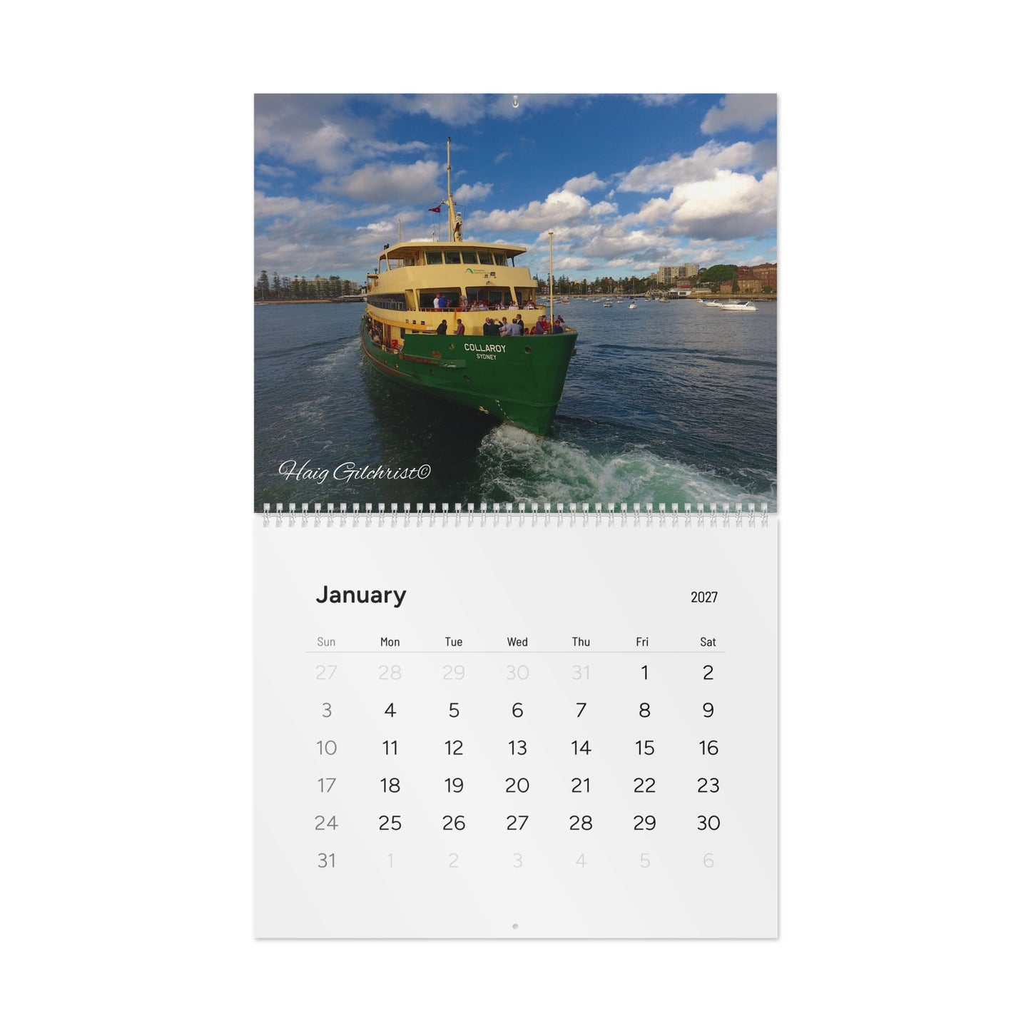 Riding the Manly Ferry 2027 Wall Calendar - Lost Manly Shop