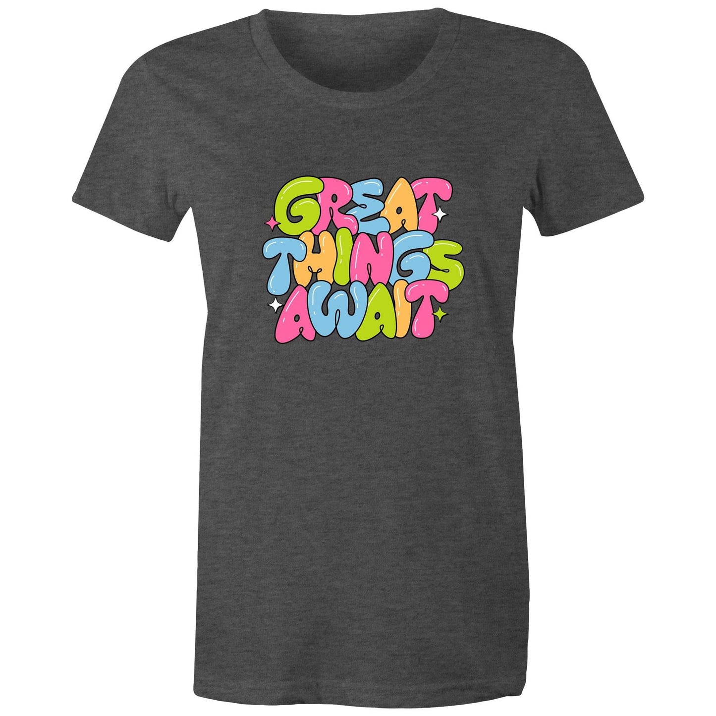 Women's Maple Tee Great Things Await 