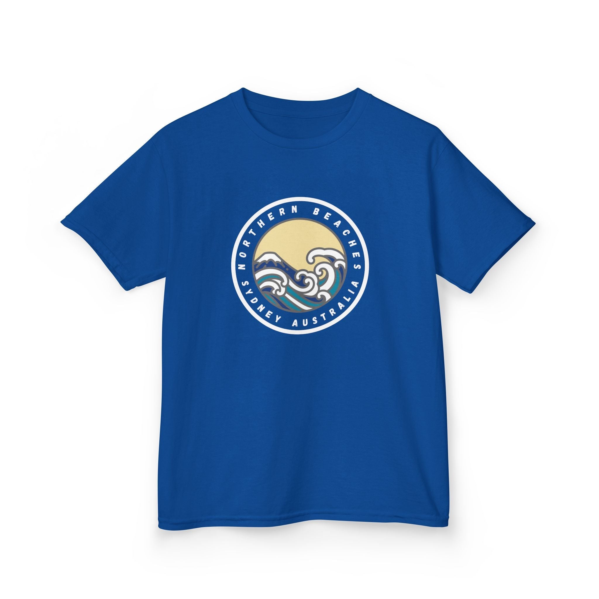 Ocean Wave Kids Cotton Tee – Northern Beaches logo 
