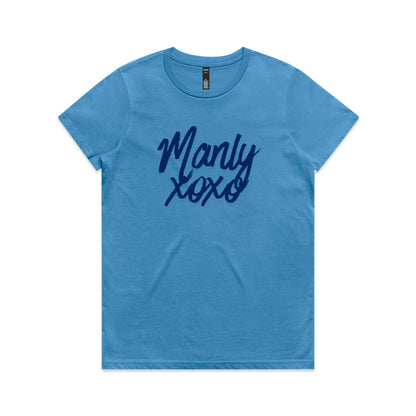 Lost Manly Custom Logo Manly xoxo Edition AS Colour Women's Maple Tee - Lost Manly Shop