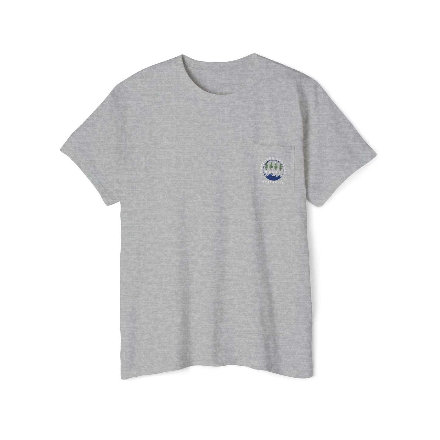 "The Westwood" Northern Beaches Manly Australia 2 different front/back Logos Heavy Cotton Pocket Tee Printify