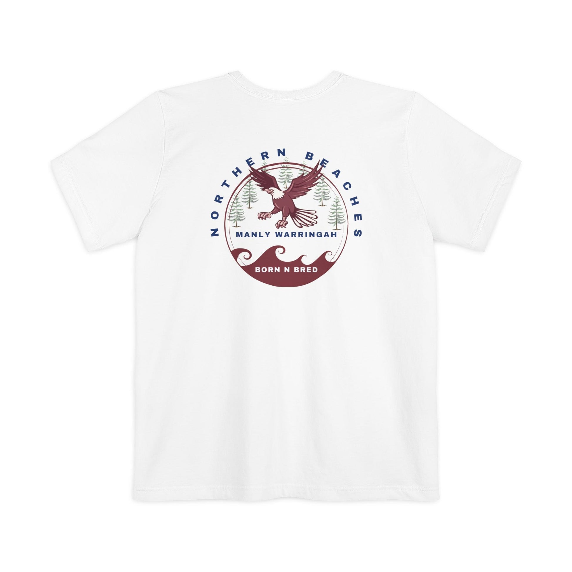 Manly Warringah Born n Bred Unisex Pocket T-shirt Printify