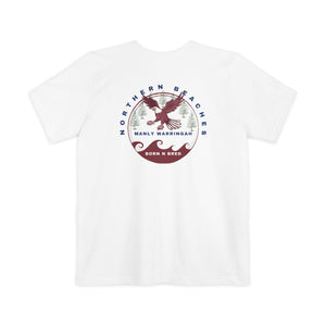 Manly Warringah Born n Bred Unisex Pocket T-shirt Printify