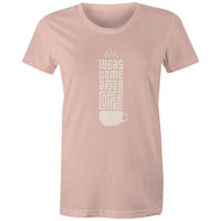 Women's Maple Tee Coffee Print 