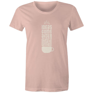 Women's Maple Tee Coffee Print 