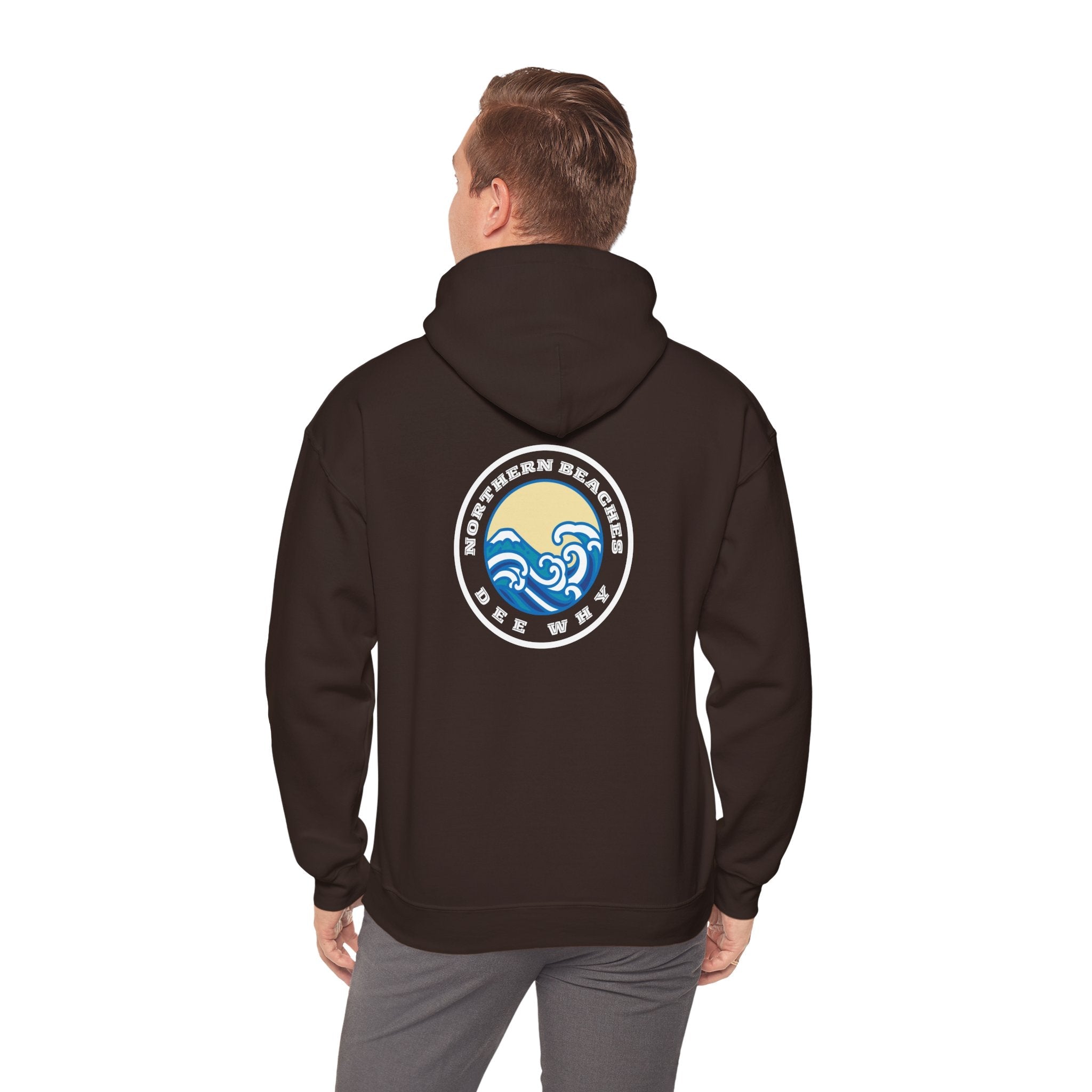 Hoodie custom logo front back Northern Beaches Dee Why 