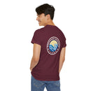 Heavy Cotton T-Shirt with free Canva custom designed logo front and back 