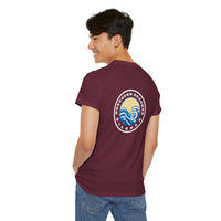 Heavy Cotton T-Shirt with free Canva custom designed logo front and back 