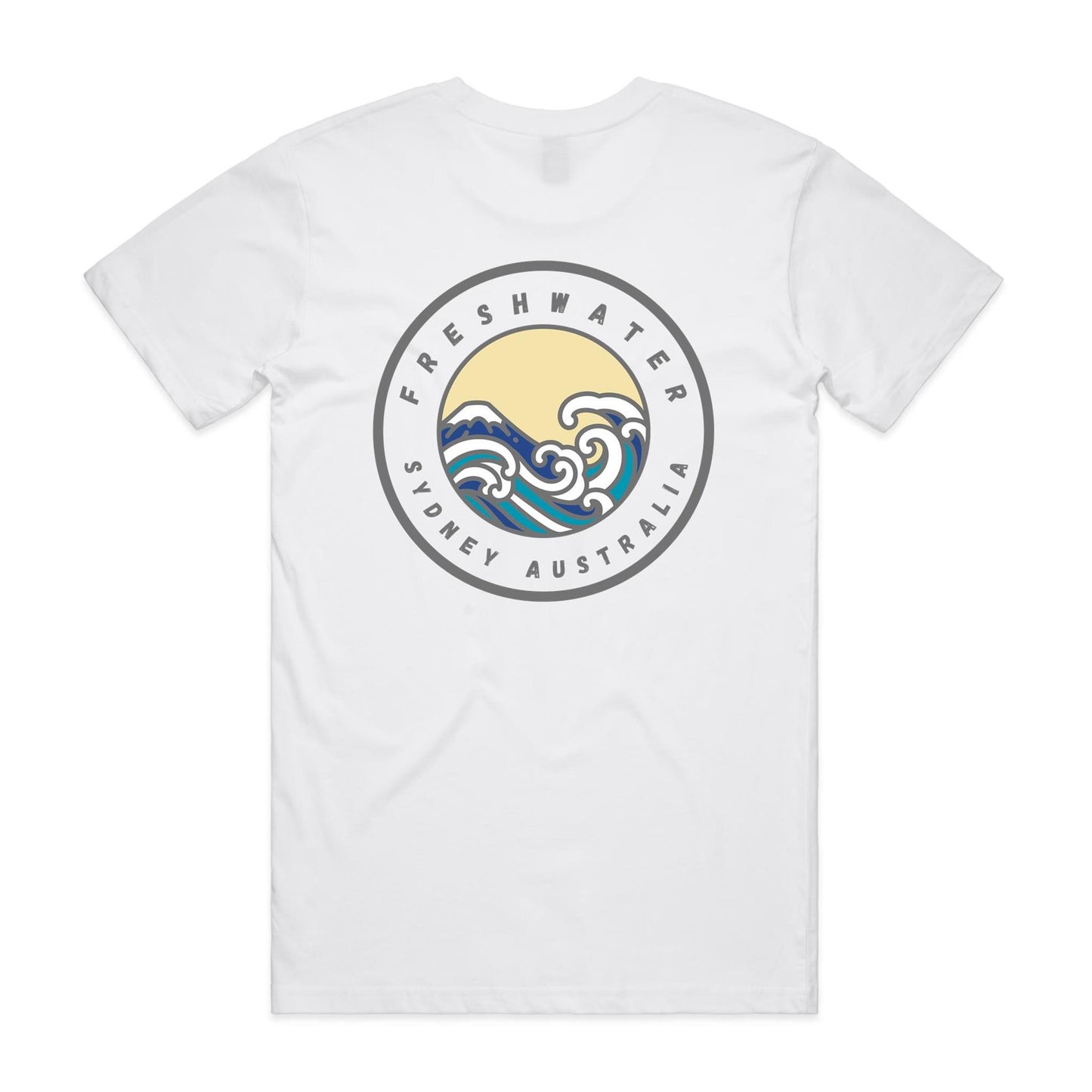 Freshwater Sydney Australia custom double logo collection Comfy Cotton Tee - Lost Manly Shop