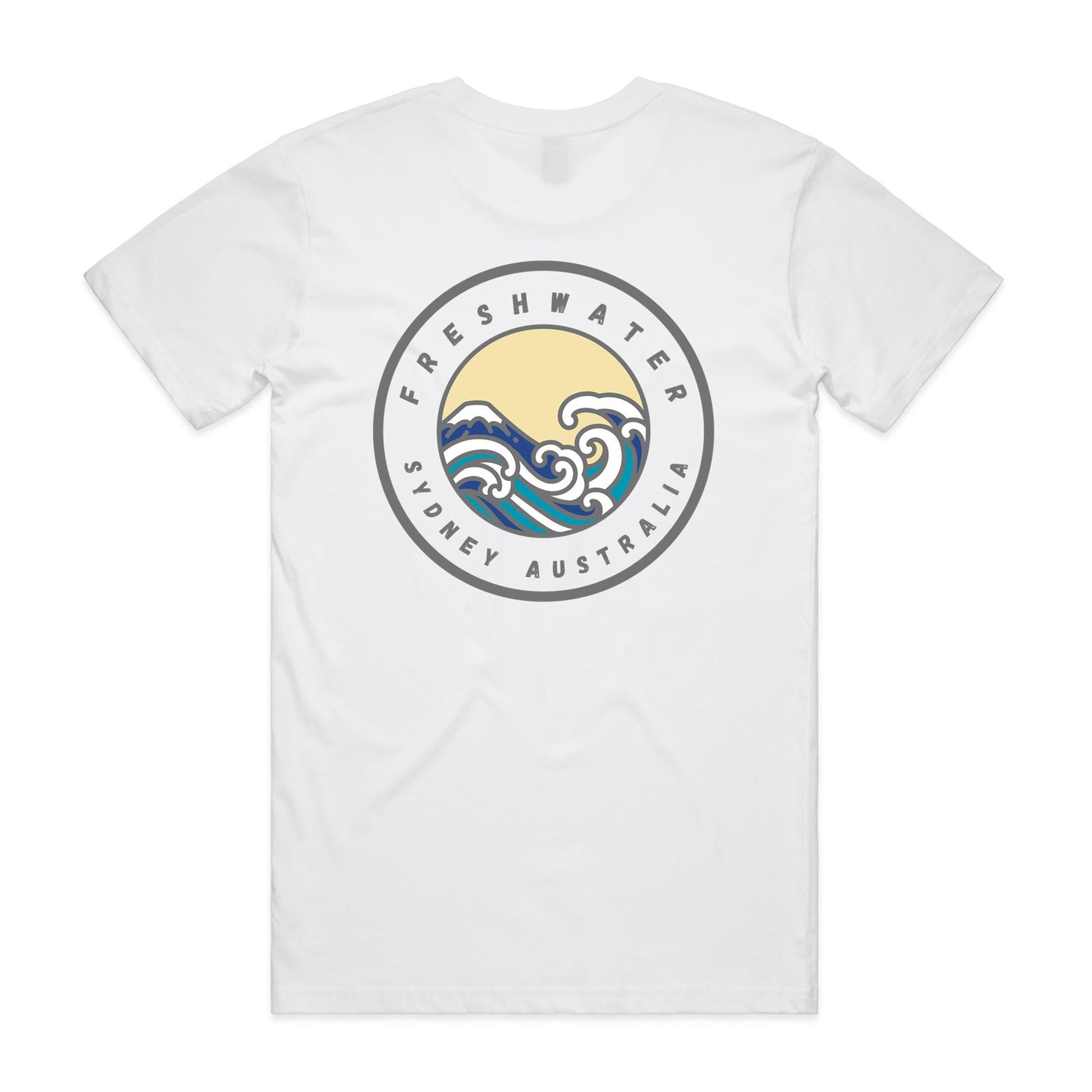 Freshwater Sydney Australia custom double logo collection Comfy Cotton Tee - Lost Manly Shop