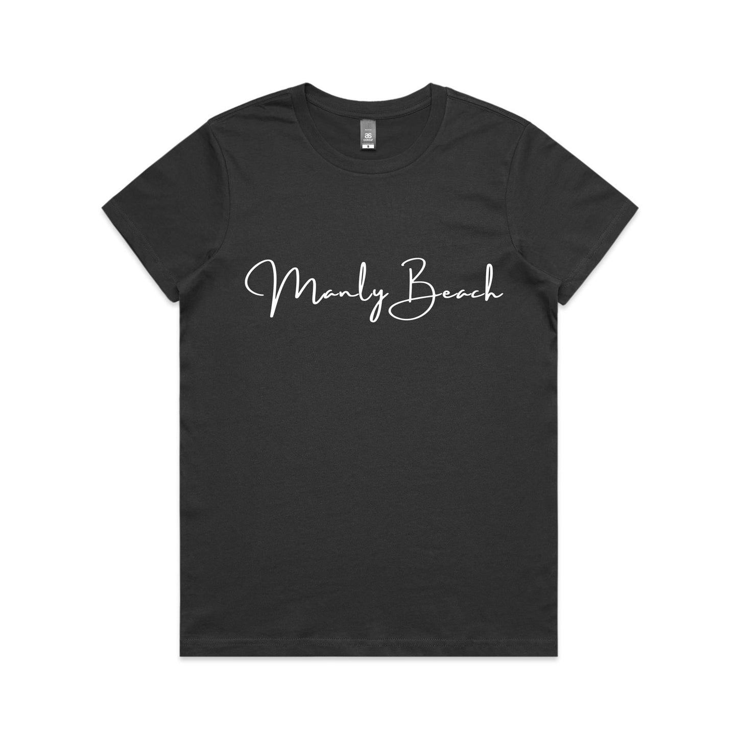 Lost Manly custom logo Manly Beach edition AS Colour Women's Maple Tee - Lost Manly Shop