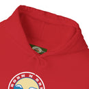 Hoodie with free Canva custom design logo front back Bondi bnb/Bilgola 