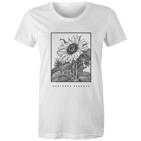 Women's Maple Tee Sunflower Northern Beaches Print 