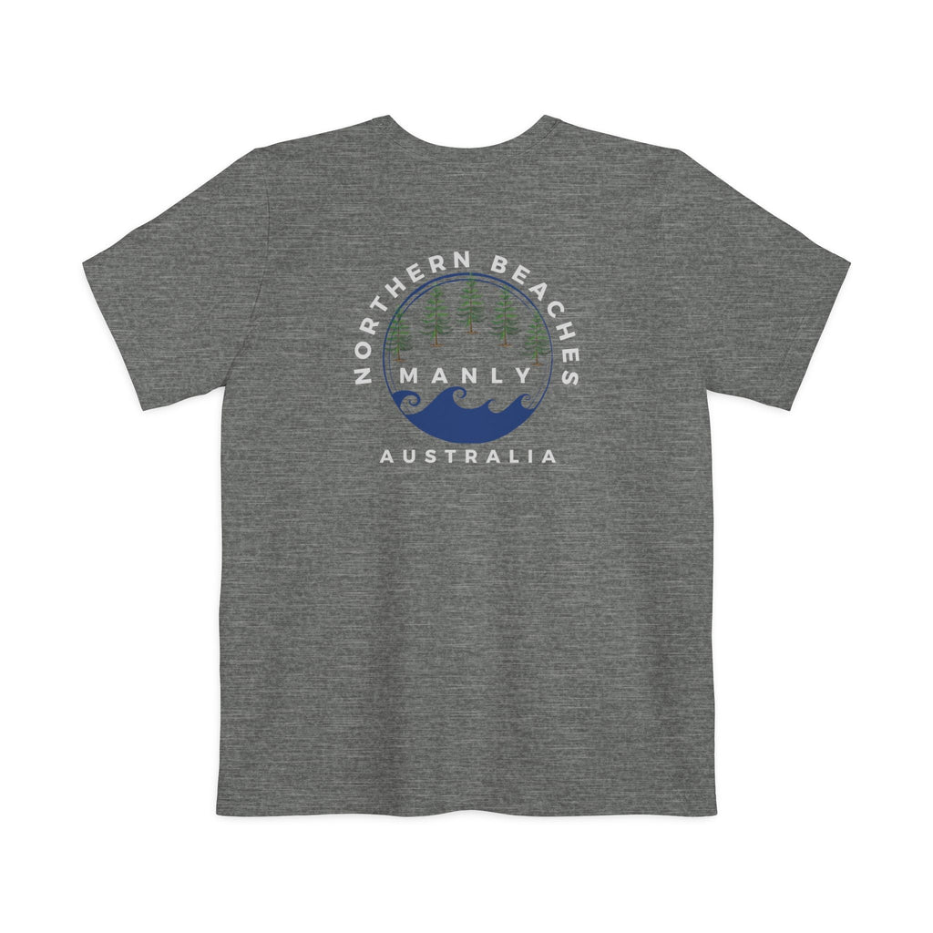"The Westwood" Northern Beaches custom design different front and back logo, Pocket T-shirt - Casual, Nature-Inspired Wear Printify