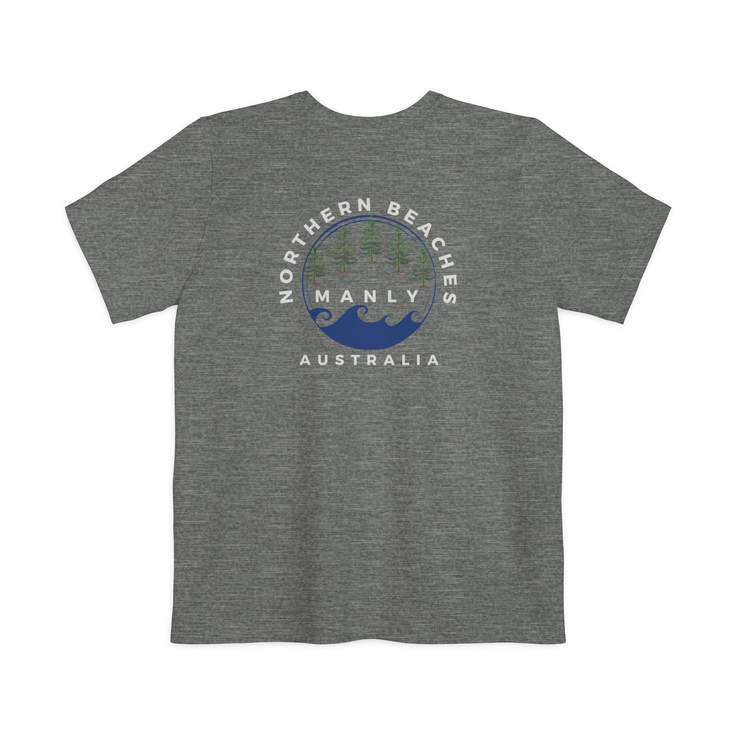 "The Westwood" Northern Beaches custom design different front and back logo, Pocket T-shirt - Casual, Nature-Inspired Wear