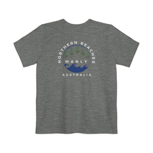 "The Westwood" Northern Beaches custom design different front and back logo, Pocket T-shirt - Casual, Nature-Inspired Wear Printify