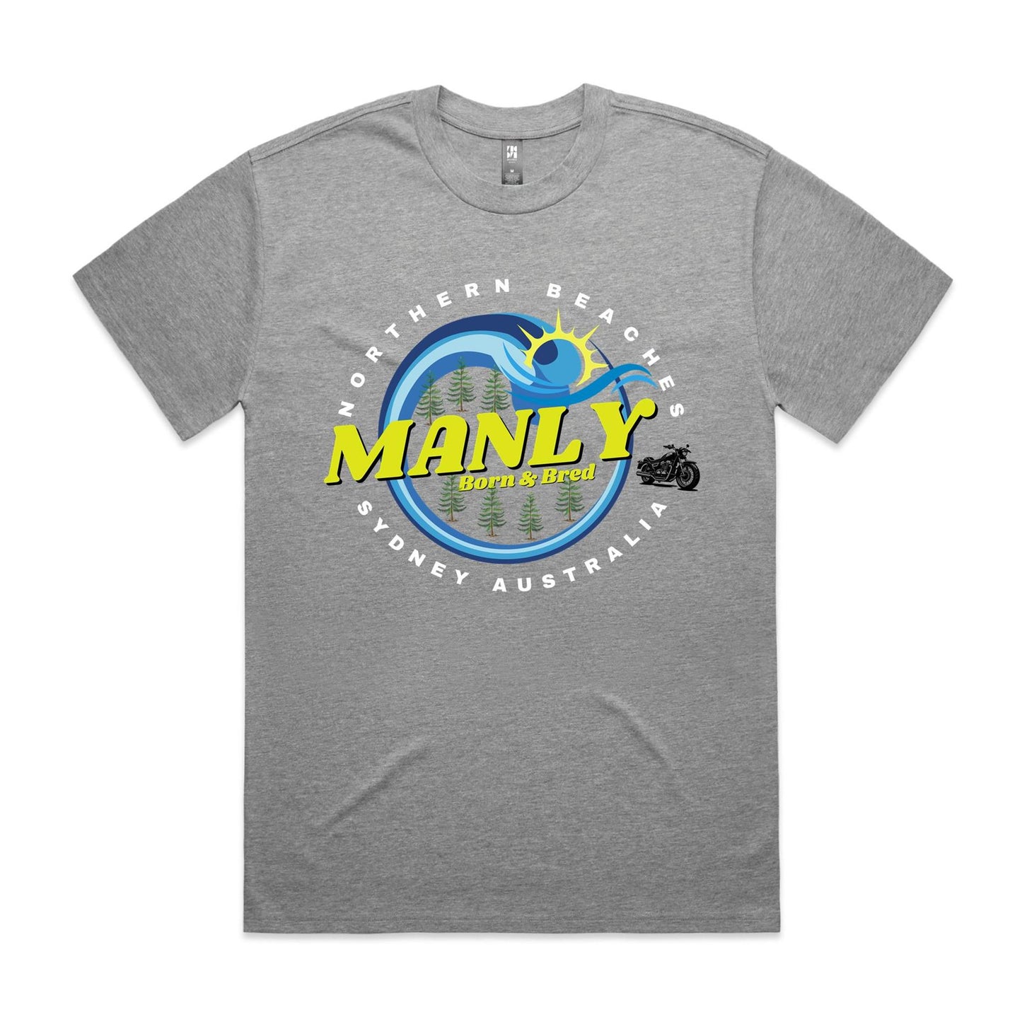 Lost Manly custom logo The Manly Barry Born & Bred edition AS Colour Heavy Tee - Lost Manly Shop