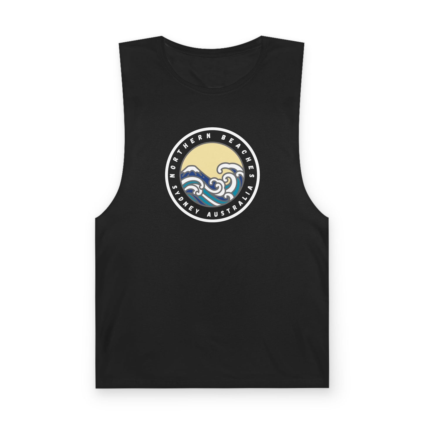 Lost Manly custom logo edition Barnard Tank Top — Minimalist White Muscle Tank - Lost Manly Shop