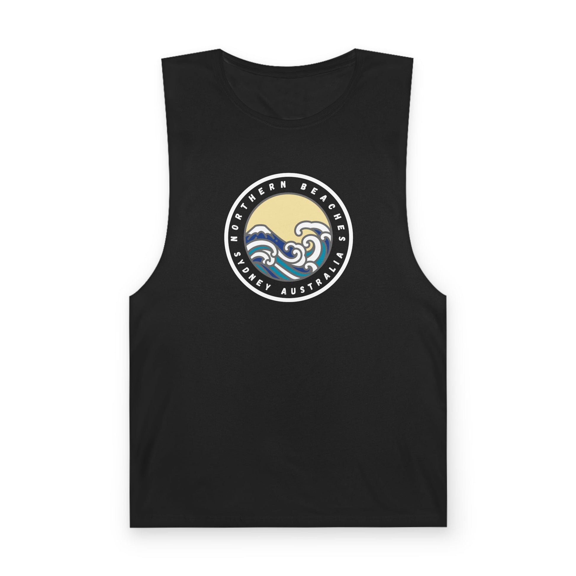Lost Manly custom logo edition Barnard Tank Top — Minimalist White Muscle Tank - Lost Manly Shop