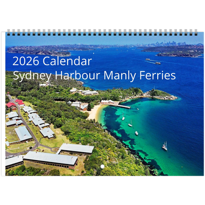 Manly Ferries on Sydney Harbour 2026 Wall Calendar 