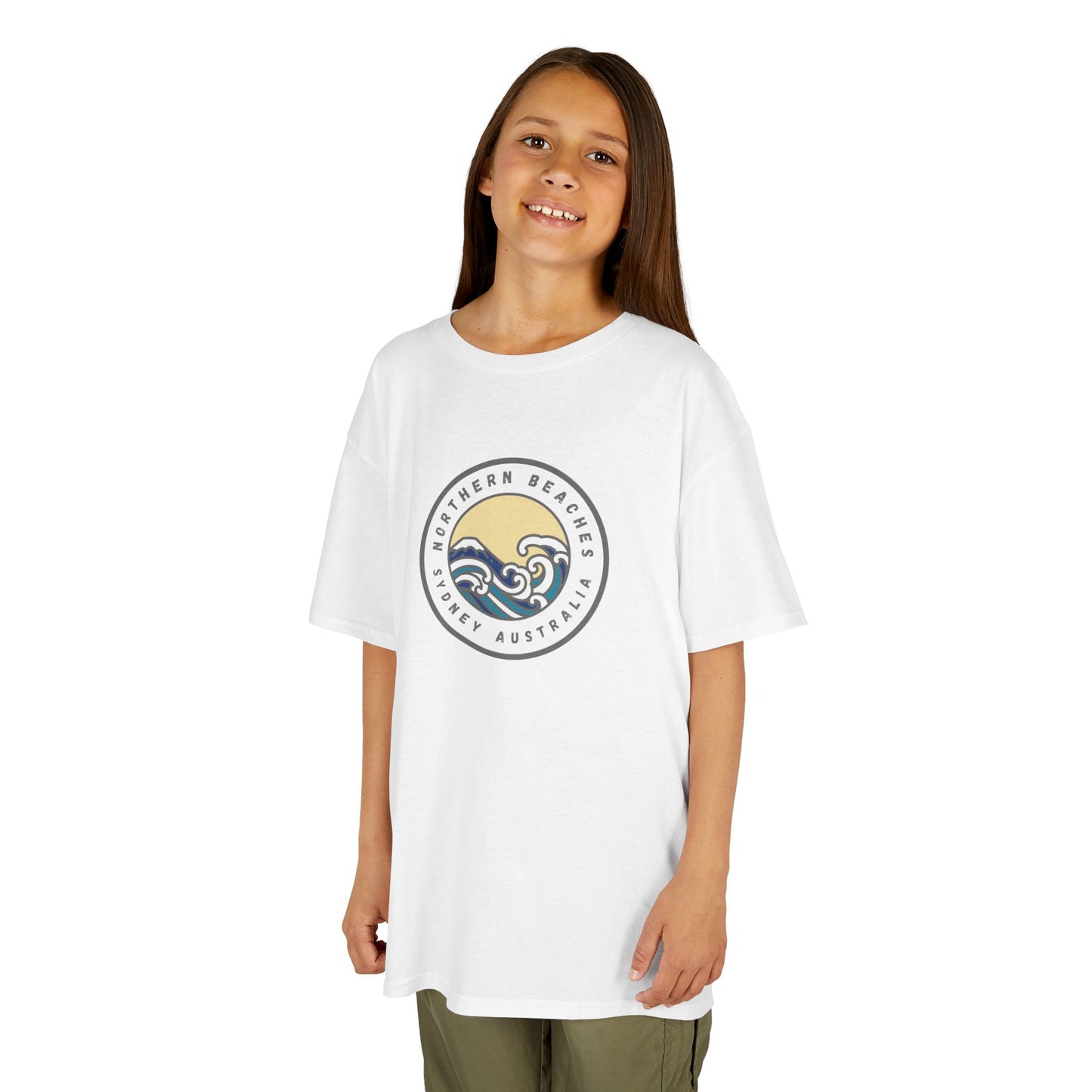 Ocean Wave Kids Cotton Tee – Northern Beaches logo