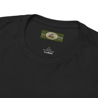 Heavy Cotton T-Shirt with free Canva custom designed logo front and back 