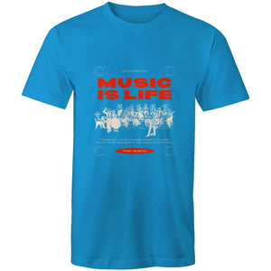 Mens T-Shirt Music is my life custom logo 