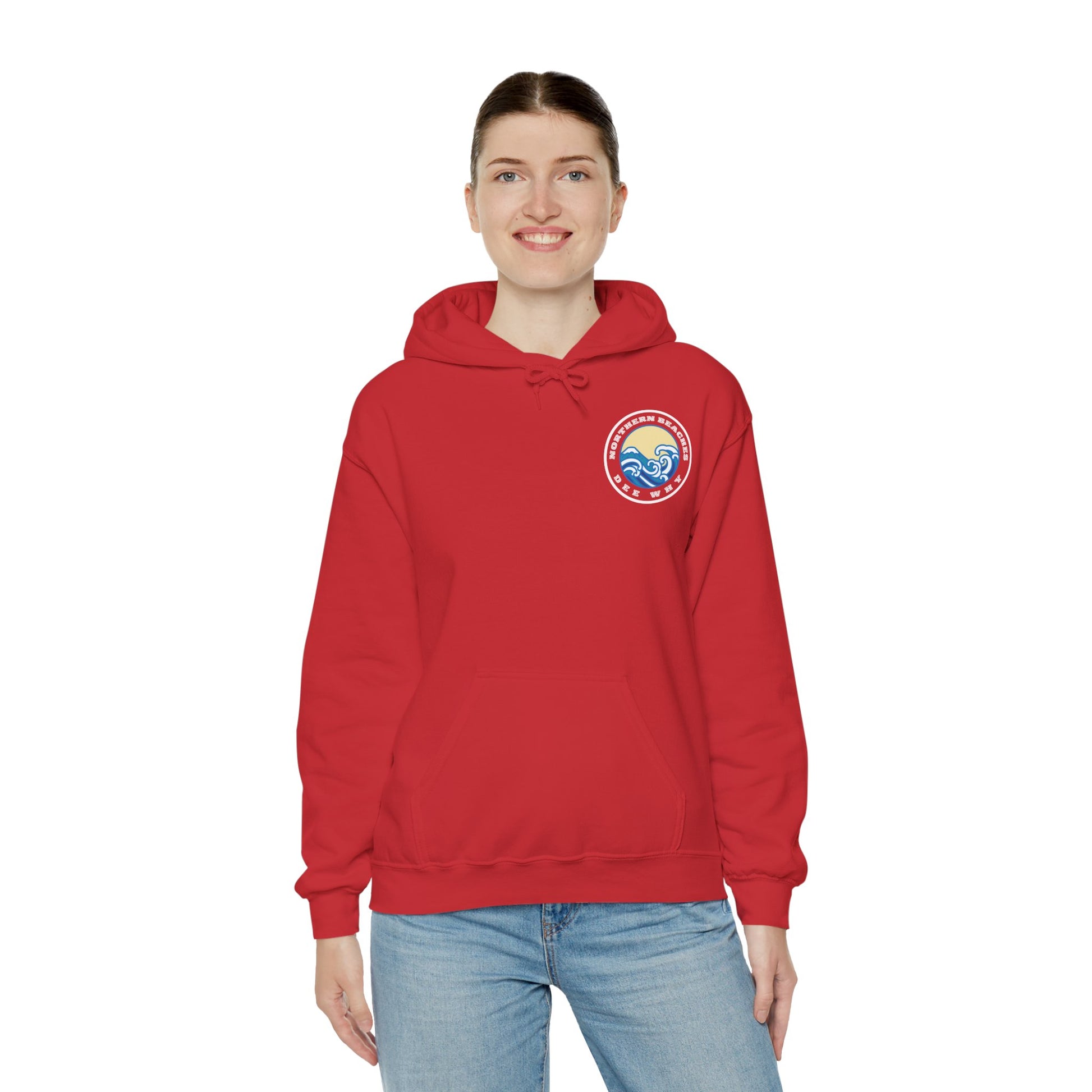 Lost Manly custom Northern Beaches Dee Why front and back logo edition Hoodie - Lost Manly Shop