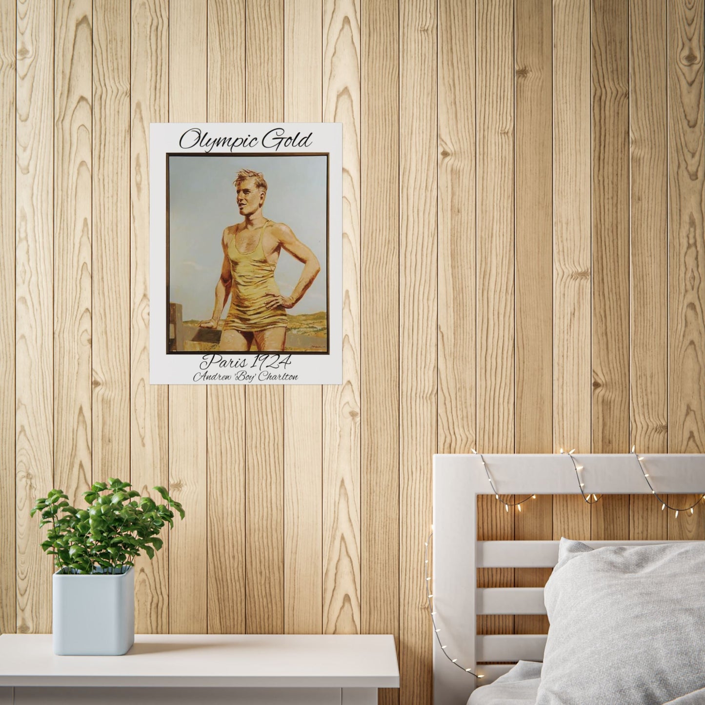 Lost Manly Customised Posters - Olympic Gold Paris 1924 Olympics Andrew "Boy" Charlton, brings home Olympic Gold to Manly 