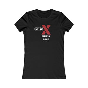 Gen X Rock N Rule Tee - Women's Favorite Graphic T-Shirt, Retro Style, Gift for Gen Xers, Funny T-Shirt, Birthday Gift, Comfortable [...] 